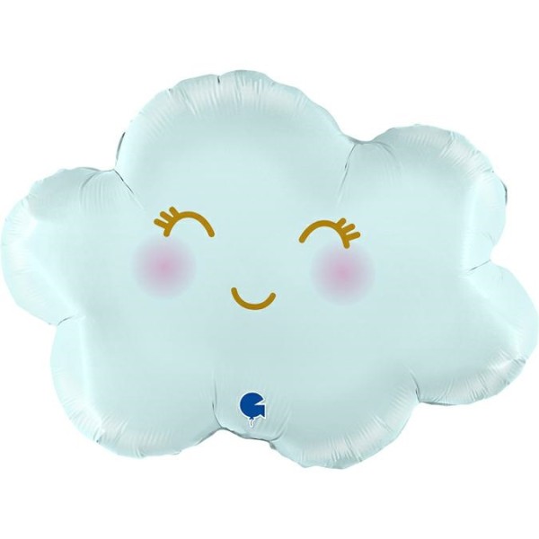Grabo Folienballon Shape Cloudy Satin Pastel Blue 60cm/24"