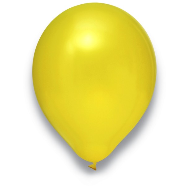 Globos Luftballons Metallic Gelb Naturlatex 30cm/12" 100er Packung