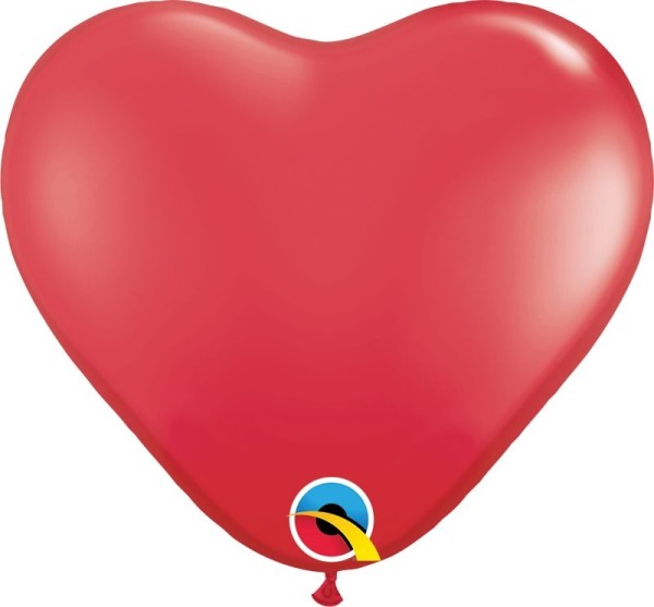 Qualatex Latexballon Standard Red Heart 28cm/11" 100 Stück