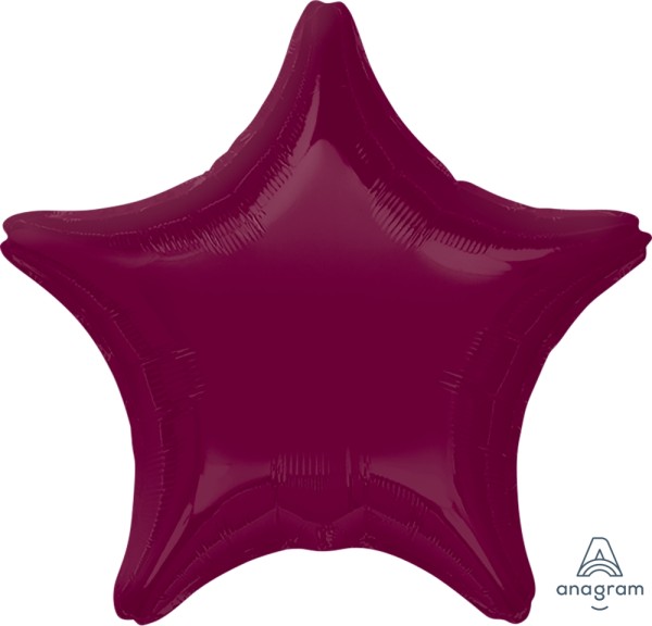 Anagram Folienballon Stern Berry 50cm/20" (unverpackt)