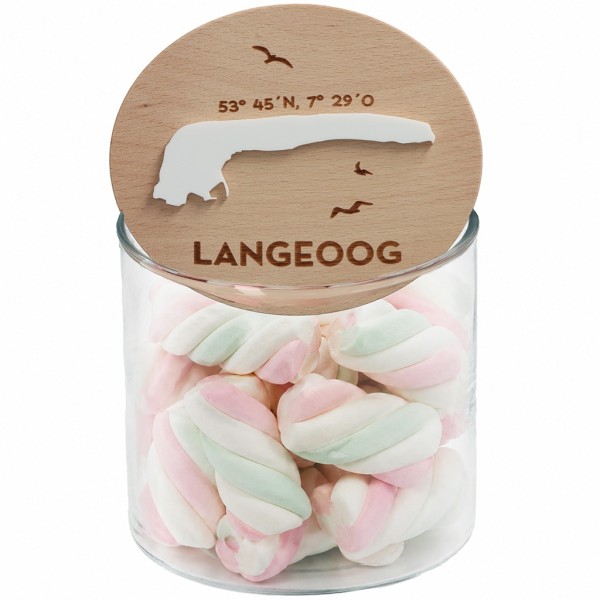 Goodtimes Geschenkglas Skyline "Langeoog Silhouette" 530 ml