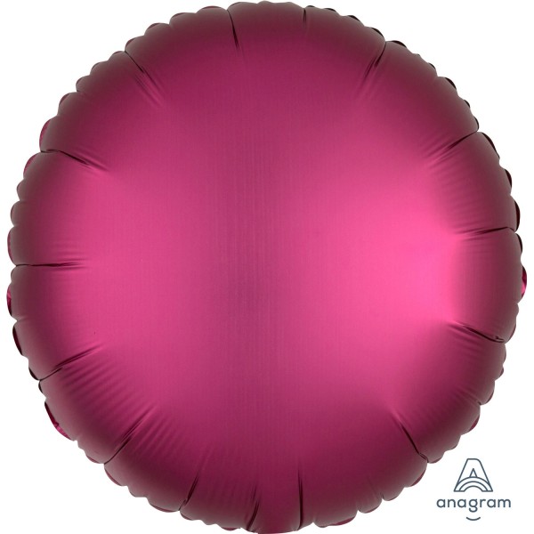 Anagram Folienballon Rund Satin Luxe Pomegranate 45cm/18" (unverpackt)