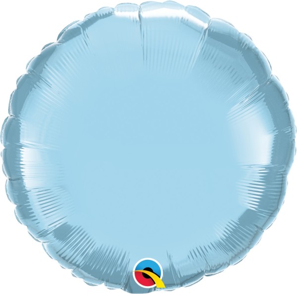 Qualatex Folienballon Rund Pearl Light Blue 45cm/18"