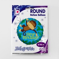 Vorschau: Betallic Folienballon Happy Birthday Affe Holo 45cm/18" Vorschau: Betallic Folienballon Happy Birthday Affe Holo 45cm/18"