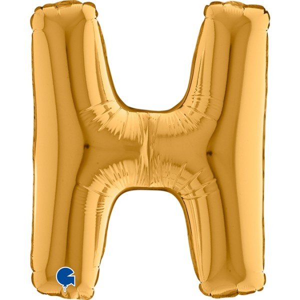 Grabo Folienballon Buchstabe H Gold 35cm/14"