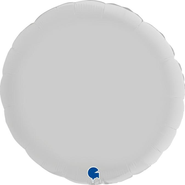 Grabo Folienballon Rund Satin White 90cm/36"