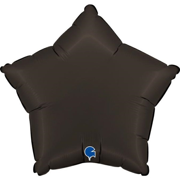 Grabo Folienballon Star Satin Fumé Black 45cm/18" (unverpackt)