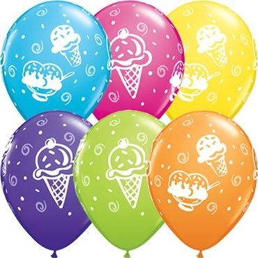 Qualatex Latexballon Ice Cream Treats Tropical Assorted 28cm/11" 25 Stück