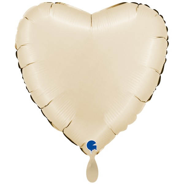 Grabo Folienballon Heart Satin Cream 56cm/22" (unverpackt)