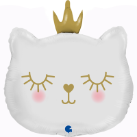 Grabo Folienballon Cat Princess - White 66cm/26"  Grabo Folienballon Cat Princess - White 66cm/26"