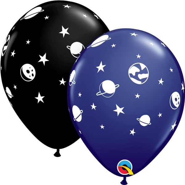Qualatex Latexballon Celestial Fun Navy und Black 28cm/11" 25 Stück