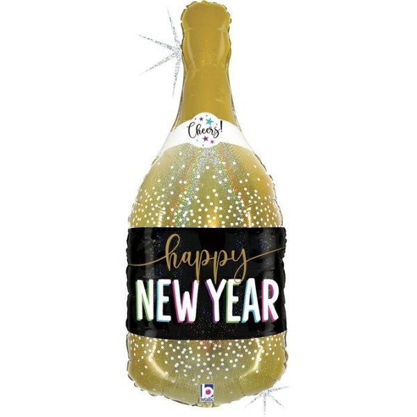 Betallic Folienballon Shape New Year Champagne 90cm/36"