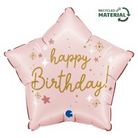 Grabo Folienballon Pink Birthday 45cm/18"  Grabo Folienballon Pink Birthday 45cm/18"