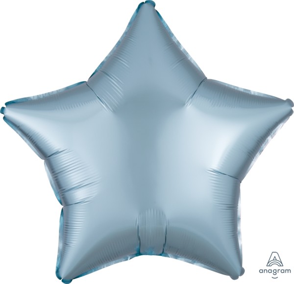 Anagram Folienballon Stern Satin Luxe Pastel Blue 50cm/20" (unverpackt)