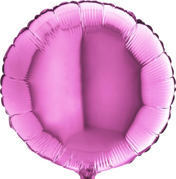 Grabo Folienballon Rund Fuxia 45cm/18" (unverpackt)
