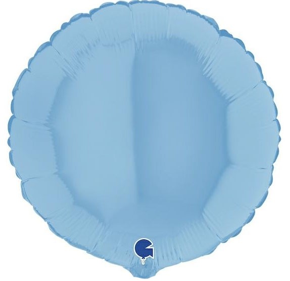 Grabo Folienballon Rund Matte Blue 45cm/18" (unverpackt)