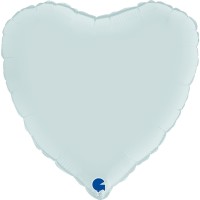 Grabo Folienballon Heart Satin Pastel Blue 45cm/18" (unverpackt)  Grabo Folienballon Heart Satin Pastel Blue 45cm/18" (unverpackt)