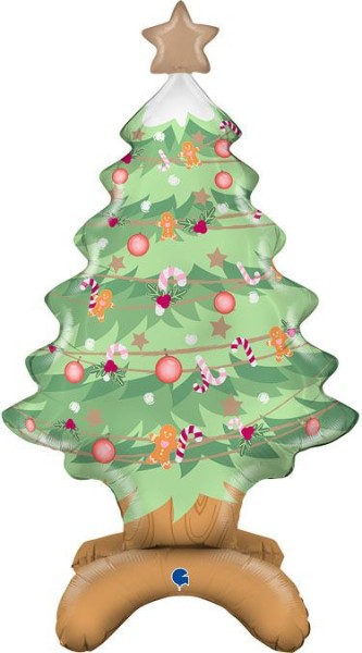 Grabo Folienballon Christmas Tree selbststehend 97cm/38"