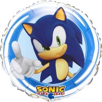 Grabo Folienballon Rund Sonic The Hedgehog 45cm/18"  Grabo Folienballon Rund Sonic The Hedgehog 45cm/18"