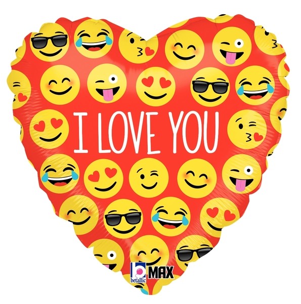 Betallic Folienballon Emoji I Love You 45cm/18"
