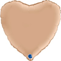 Grabo Folienballon Heart Satin Nude 45cm/18" (unverpackt)  Grabo Folienballon Heart Satin Nude 45cm/18" (unverpackt)