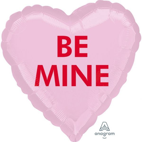 Anagram Standard Folienballon "Be Mine" Herz 43cm/17"