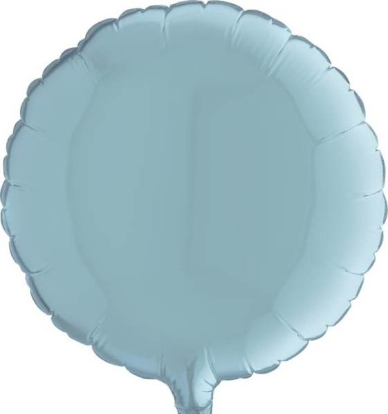 Grabo Folienballon Rund Pastel Blue 23cm/9" (unverpackt)