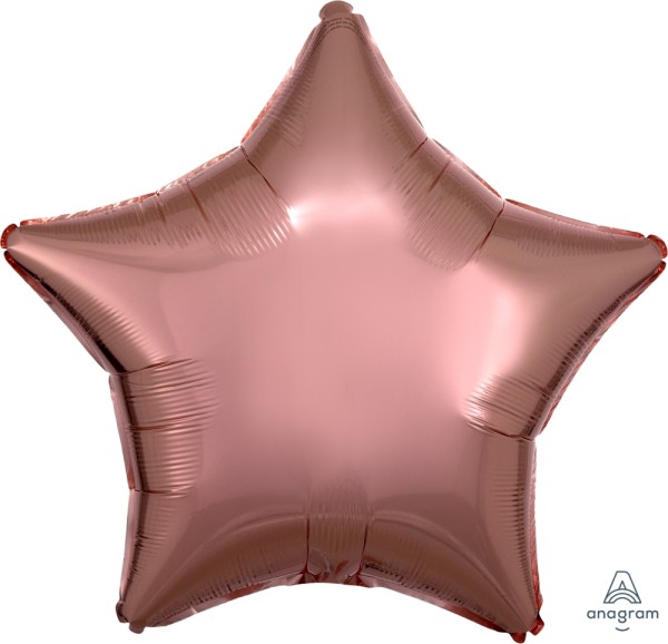 Anagram Folienballon Stern Roségold 50cm/20" (unverpackt)