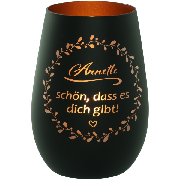 Goodtimes Windlicht Schön, dass es dich gibt "Name"