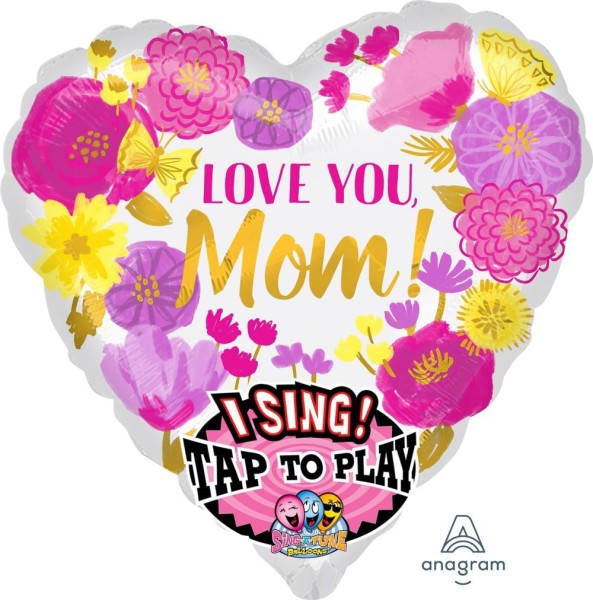 Anagram Musikballon "Love You Mom!" 75cm/29"