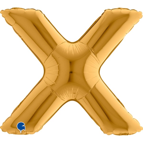Grabo Folienballon Buchstabe X Gold 35cm/14"