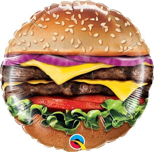 Qualatex Folienballon Cheeseburger 23cm/9" (unverpackt)