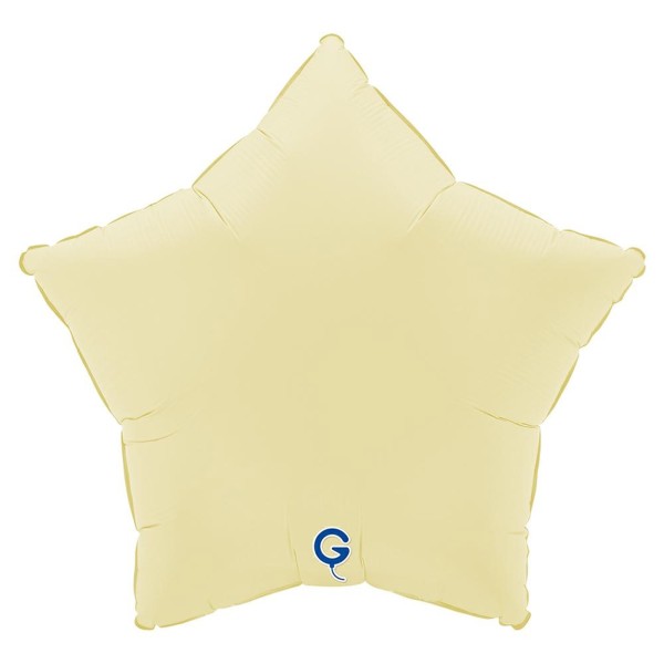 Grabo Folienballon Star Soft Matte French Butter 45cm/18" (unverpackt)