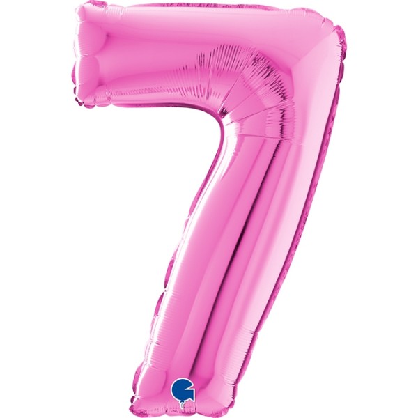 Grabo Folienballon Zahl 7 Fuxia 66cm/26"