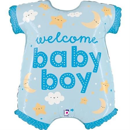 Betallic Folienballon Baby Boy Onesie 80cm/31"