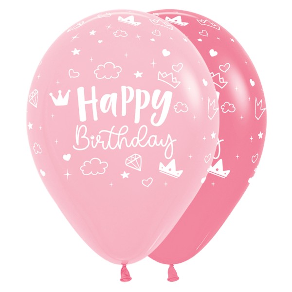 Sempertex Latexballon Happy Birthday Magical Castle 30cm/12" 25 Stück