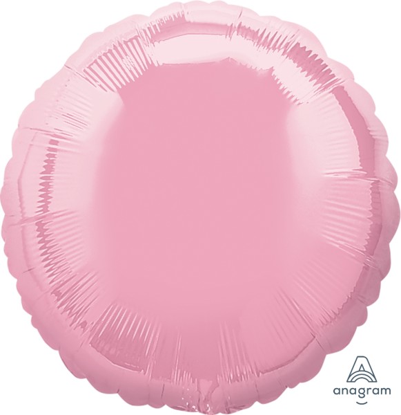 Anagram Folienballon Rund Metallic Pearl Pink 45cm/18" (unverpackt)