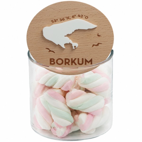 Goodtimes Geschenkglas Skyline "Borkum Silhouette" 530 ml