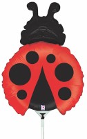 Betallic Folienballon Mini Ladybug 35cm/14" luftgefüllt mit Stab  Betallic Folienballon Mini Ladybug 35cm/14" luftgefüllt mit Stab