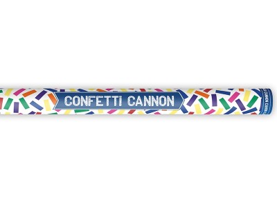 PartyDeco Konfettishooter Silber, 40 Cm – Schießt Konfetti 5-8 M Hoch, Für Drinnen & Draußen