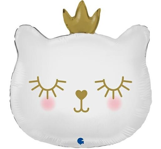 Grabo Folienballon Cat Princess White Mini 35cm/14" (unverpackt)