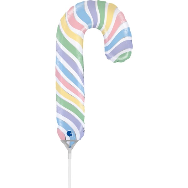 Grabo Folienballon Macaron Candy Mini 35cm/14" luftgefüllt mit Stab