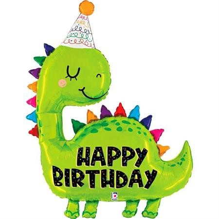 Betallic Folienballon Shape Dino Birthday 132cm/52"