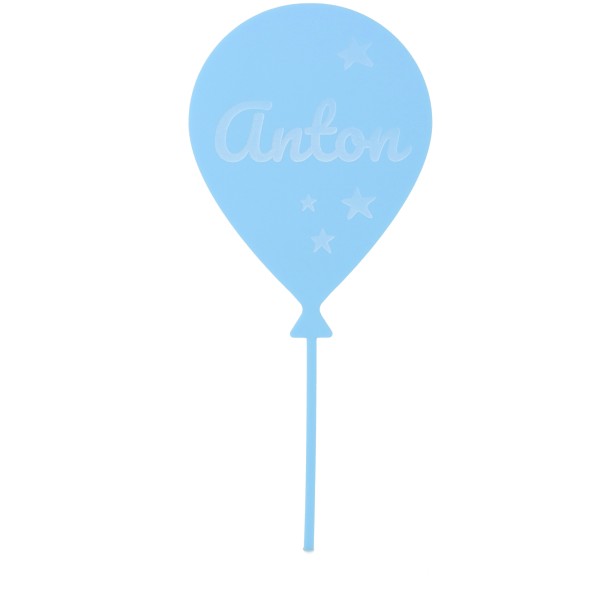 Goodtimes Cake Topper Ballon Stern Blau "Name" Acryl