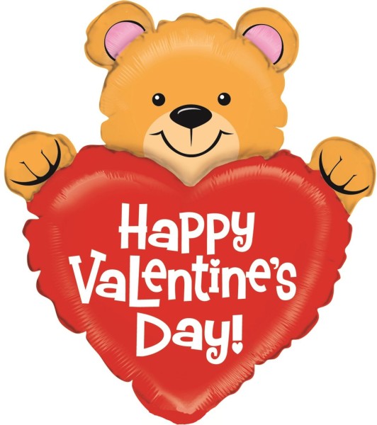 Betallic Folienballon Mini Valentine Bear 35cm/14" (unverpackt)