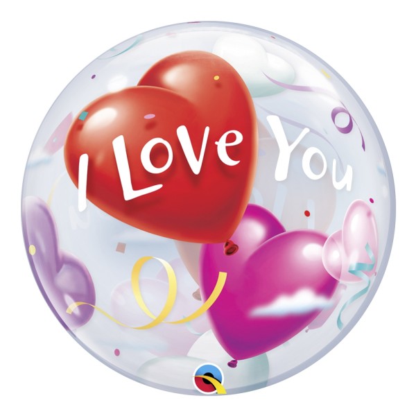 Qualatex Bubble I Love You Heart 55cm/22"