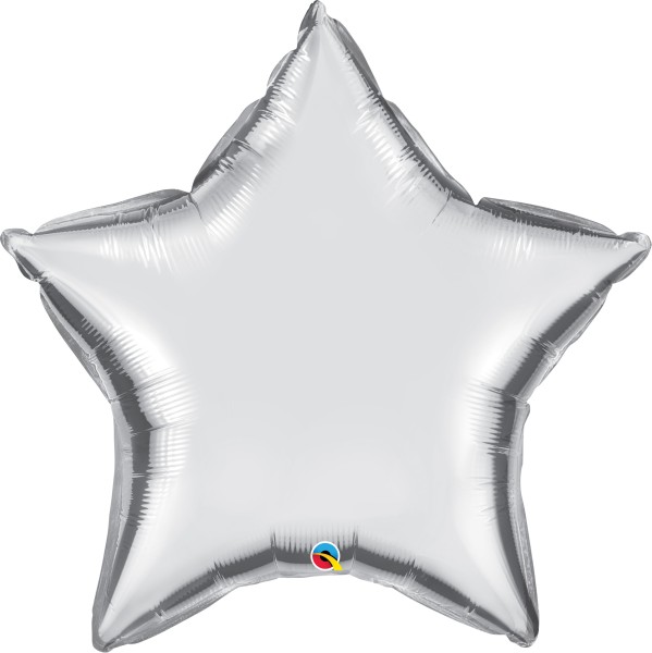 Qualatex Folienballon Stern Silver 90cm/36" (unverpackt)