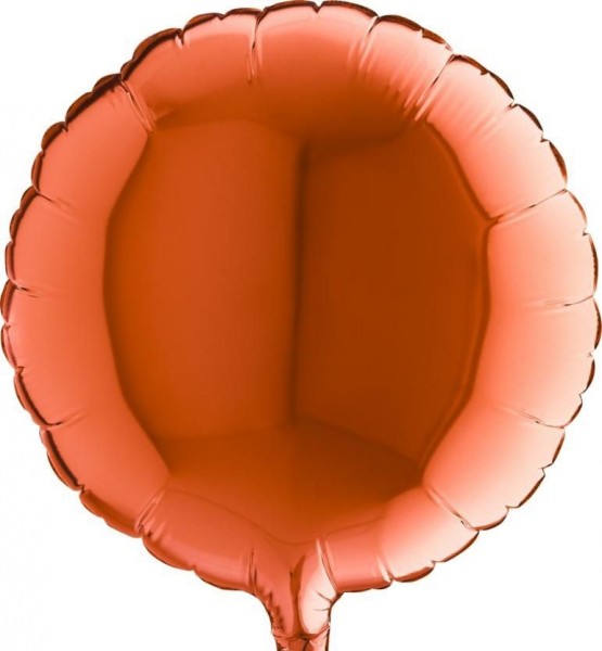 Grabo Folienballon Round Orange 23cm/9" (unverpackt)