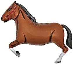 Grabo Folienballon Horse Dark Brown 35cm/14" (unverpackt)