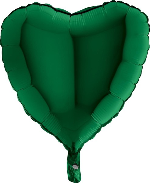 Grabo Folienballon Heart Dark Green 45cm/18" (unverpackt)